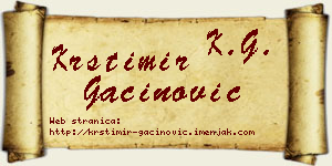 Krstimir Gaćinović vizit kartica
